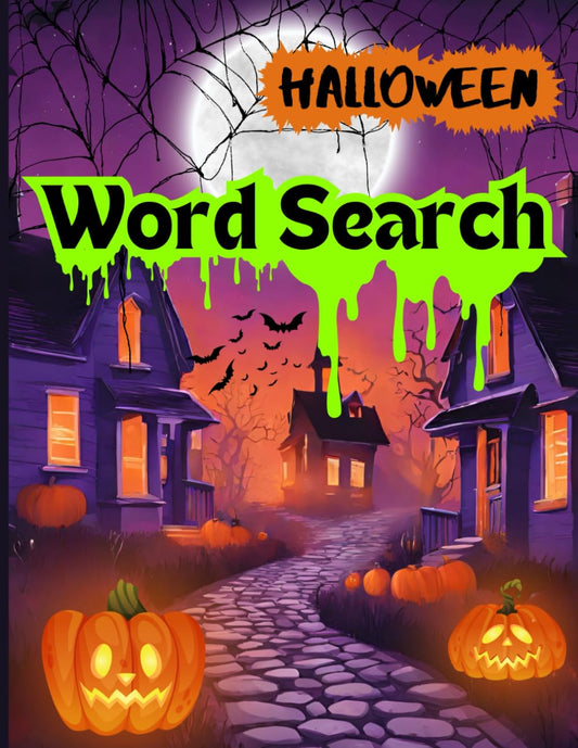 Halloween Word Search for kids: Rhyming poems, colorful illustrations, and images to color are included for endless fun!