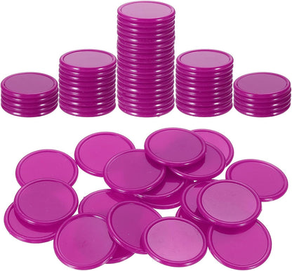 uxcell 100Pcs 0.8 Inch Plastic Poker Chips, Mini Bingo Chips Learning Counters Counting Counters Disks Markers Opaque Game Tokens for Game Play Math Counting, Yellow