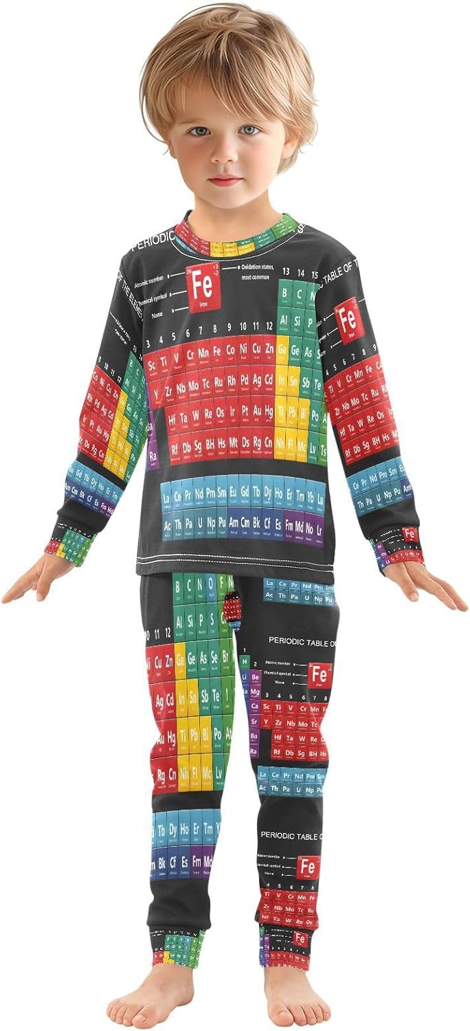 ALAZA Shark Starfish Palm Tree 2 Piece Pajama Set Long Sleeve Top and Pants Sleepwear Unisex - Colors B