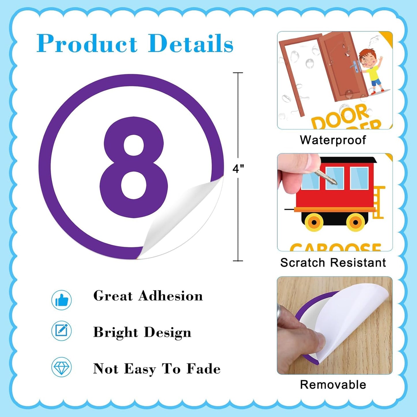 FaCraft Boho Line Up Spots for Classroom Floor - 48Pcs Floor Numbers for Classroom Lining Up Waterproof Number Stickers Markers for Preschool Kindergarten Elementary Back to School Teacher Must Haves