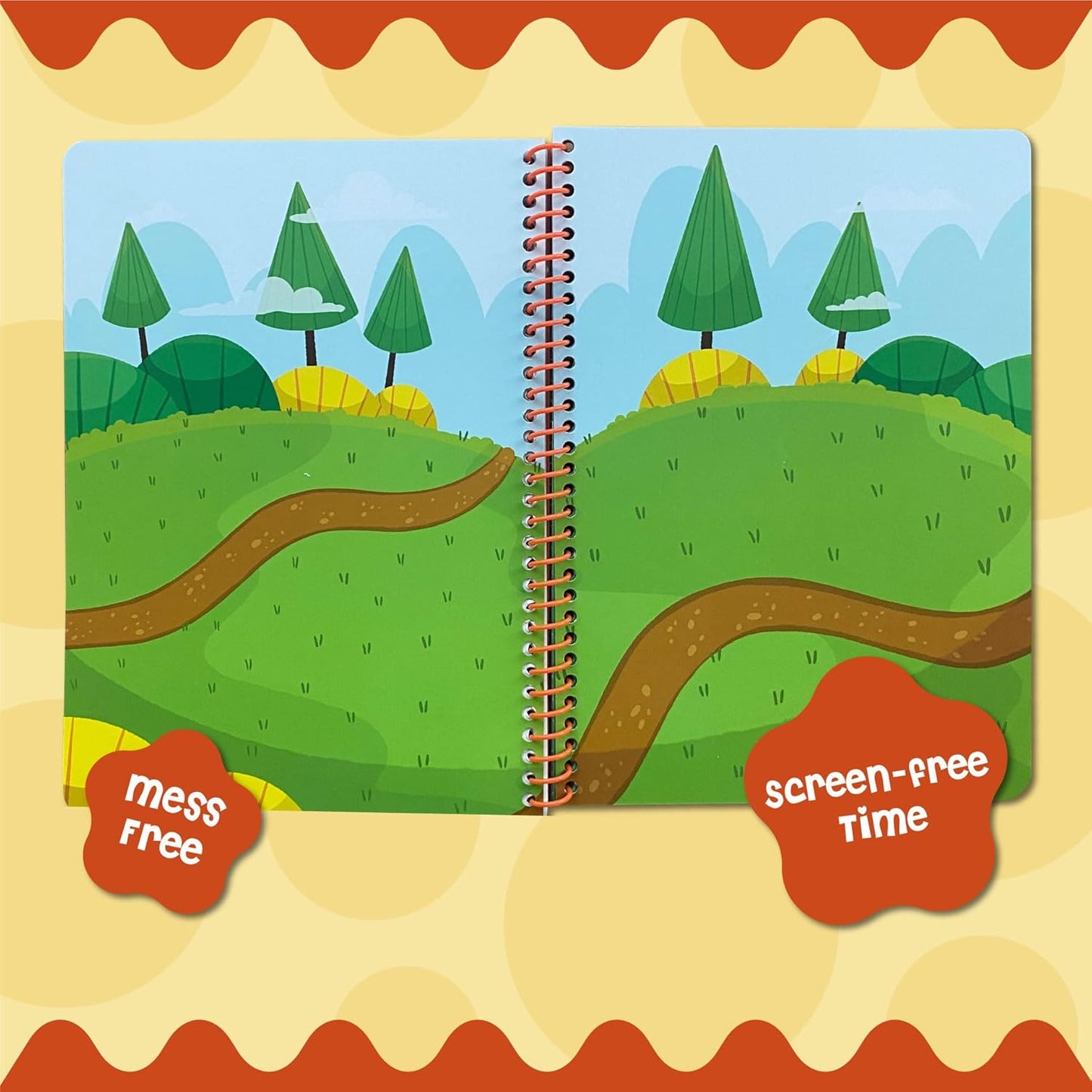 Stick4Ever Jelly Sticker Book - for Kids - Waterproof, Easy to Clean Reusable Sticker Book for Toddlers- Reusable Road Trip Activities for Kids - Stocking Stuffers for Toddlers (Wonderland)