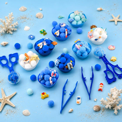 270 Pcs Numbers and Letters Sensory Bin Items Back to School Counting Sorting Sensory Bin Filler Fine Motor Numbers and Letters Geometric Figure Counts for Easter Spring Summer Sorting