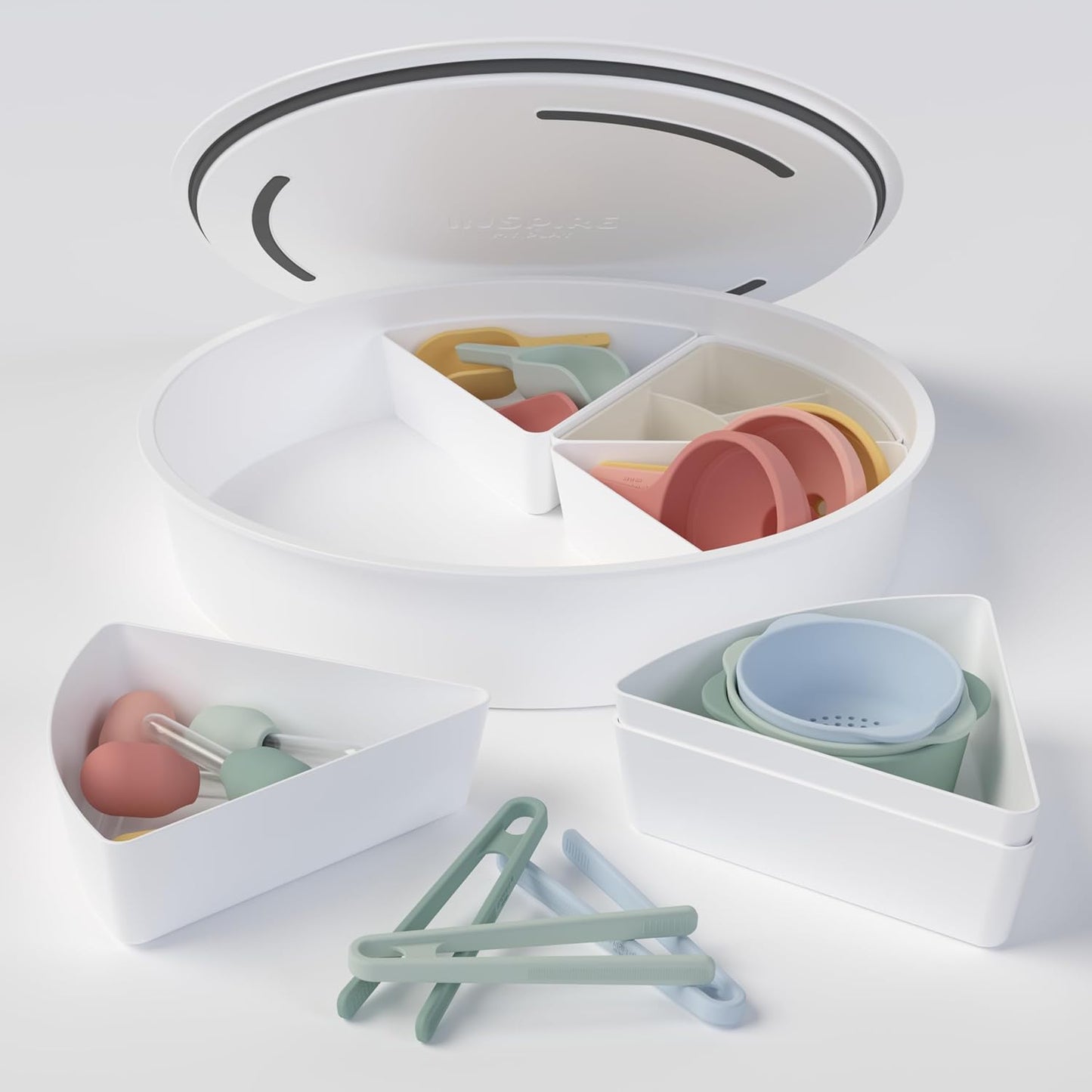 Inspire My Play Starter Bundle - Sensory Bin with Lid and Removable Storage Inserts