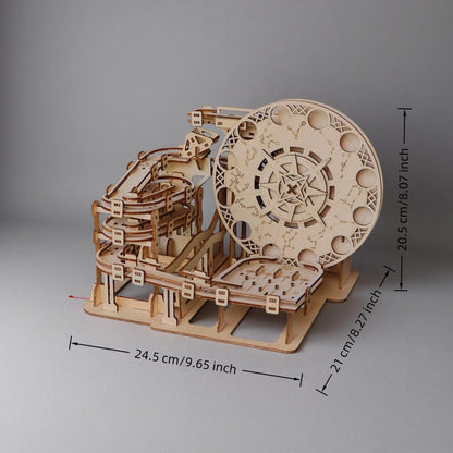 3D Wooden Puzzles for Adults Wood Marble Run to Build Wood disc Creative Mechanical Puzzles Assembly Model Building Kits Perfect Christmas and Birthday Gifts