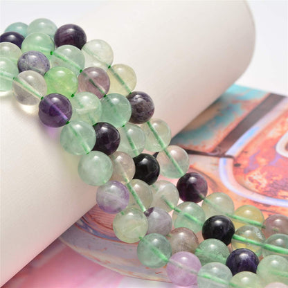 NCB 100pcs Original Natural Stone Beads Gemstone Round Loose Beads 6mm 8mm 10mm (Blue Aventurine, 6mm 100Beads) - Colors B