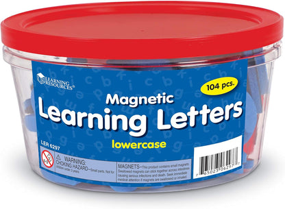 Learning Resources Magnetic Learning Letters -, 104 pcs, Ages 3+,Lowercase, Stick to Fridge,Back to School Supplies,Teacher Supplies
