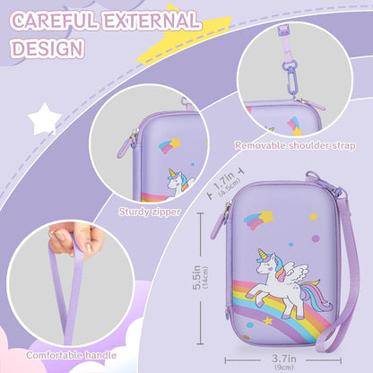 Leayjeen Kids Smartphone Case Compatible with Kikapabi/Joozfee/Prysyedawn 2.8" Touchscreen Toddler Learning Play Toy Phone,Birthday Gifts for Girls Age 3-10 Kids Toys Cell Phone-Purple(Case Only)