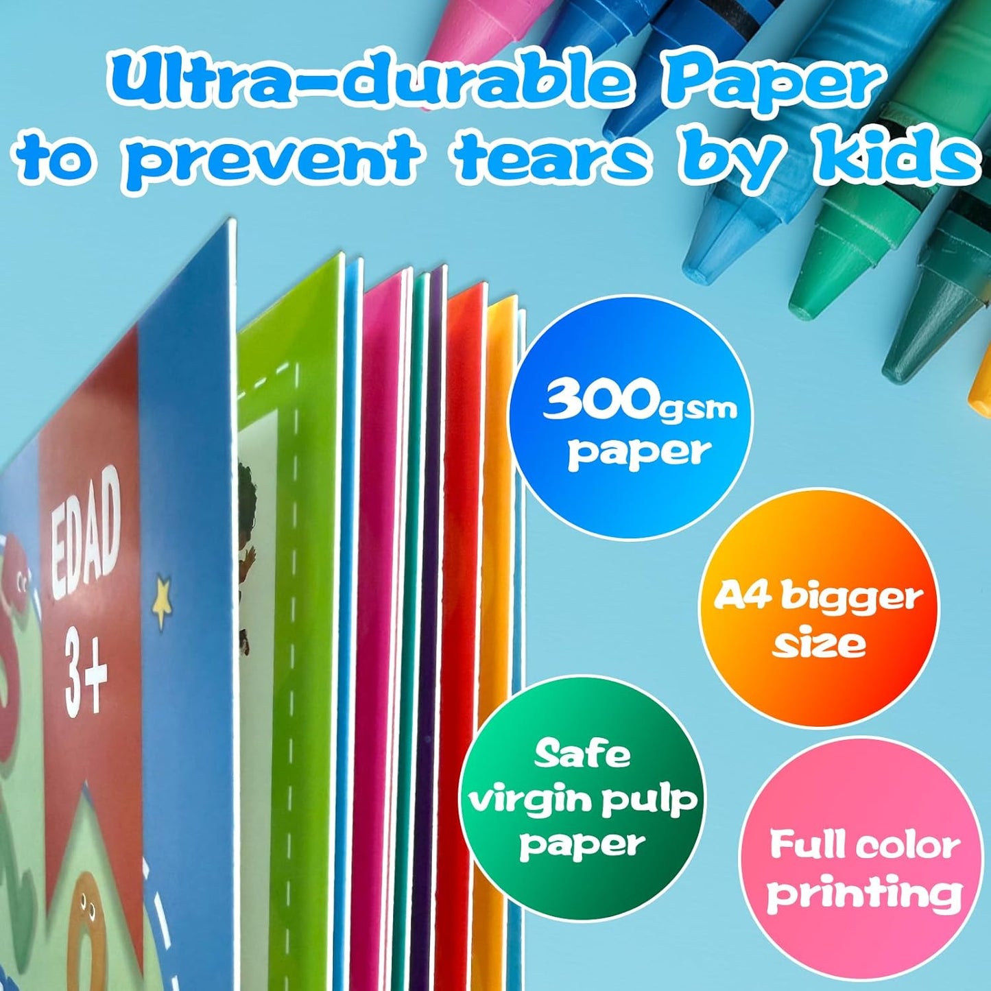 4 Magic Grooved Writing Practice for Kids - English Pre K Tracing Practice Book, Reusable Preschool Handwriting Workbooks Without Tears, 4-Theme Copybooks with Pen Refill for Age 3-10 (English, Small)