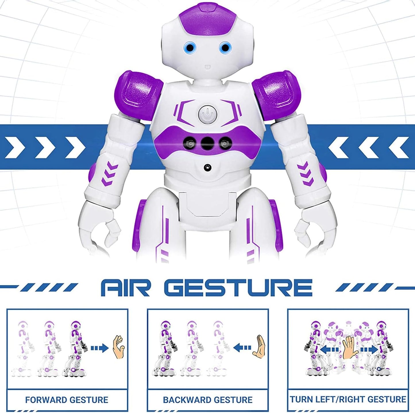 KingsDragon RC Robot Toys for Kids, Gesture & Sensing Programmable Remote Control Smart Robot for Age 3 4 5 6 7 8 Year Old Boys Girls Birthday Gift Present