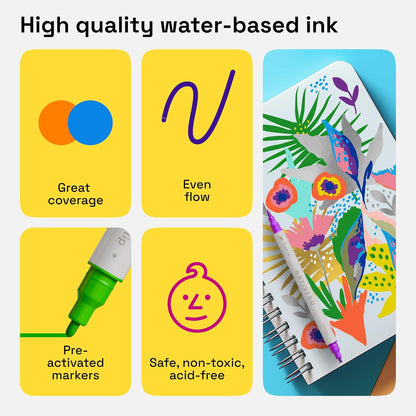 ARTISTRO 42 Acrylic Paint Markers, Paint Pens, Drawing Markers for Textile, Rock, Glass, Wood, Paper, Ceramic, Canvas, DIY - Art Supplies Kit for Kids and Adults (Extra Fine Tip)