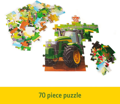 TOMY John Deere Farm Kids Puzzle - Kids and Toddler Puzzle with Large Durable Pieces - Toddler Learning Toys for Early Childhood Development - Kids Puzzles - 70 Piece - Puzzle for Kids Ages 4 and Up