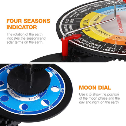 ULTECHNOVO Solar System Model Kit - Earth Moon Revolves Around The Sun- Scientific Experiment Kit Teaching Model for Teens Students