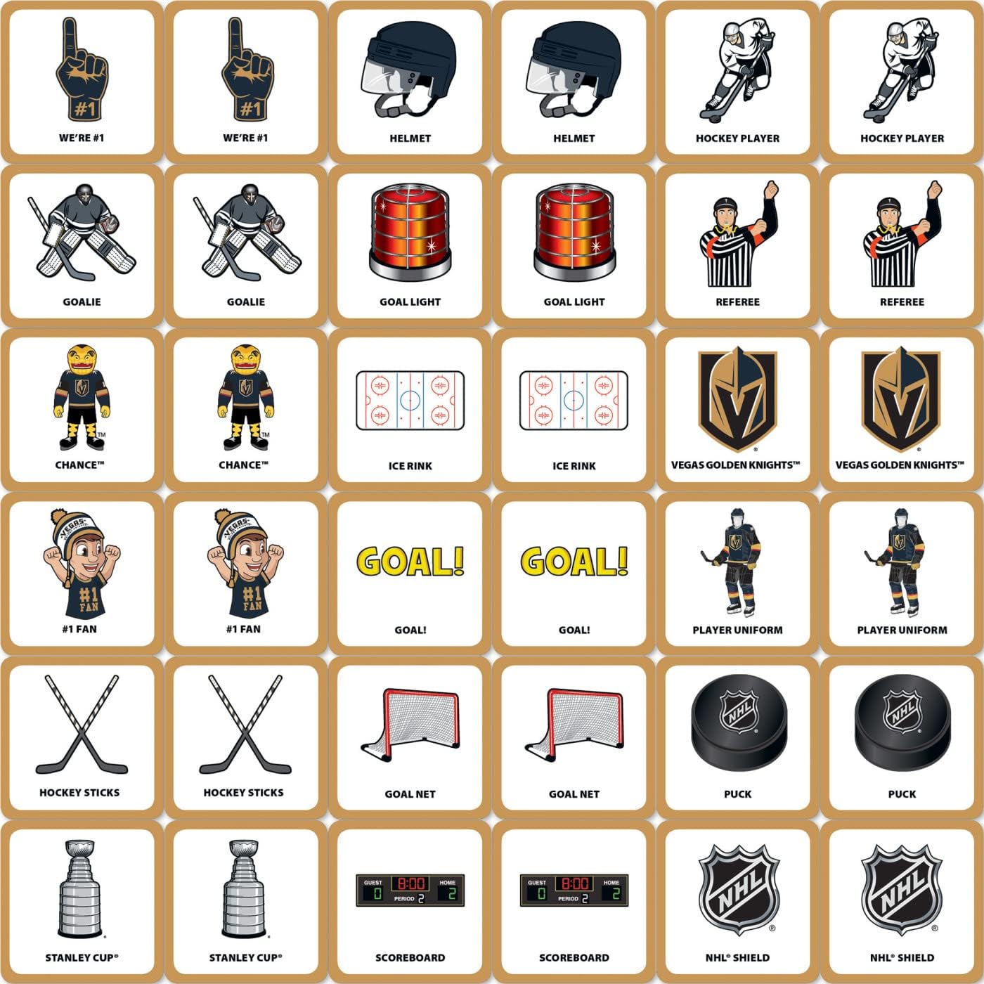 MasterPieces NHL Chicago Blackhawks Matching Game, For Ages 3+ - Fun Family Entertainment for Kids and Adults - Educational, Engaging, and Perfect for Game Night, Interactive Classroom Activities