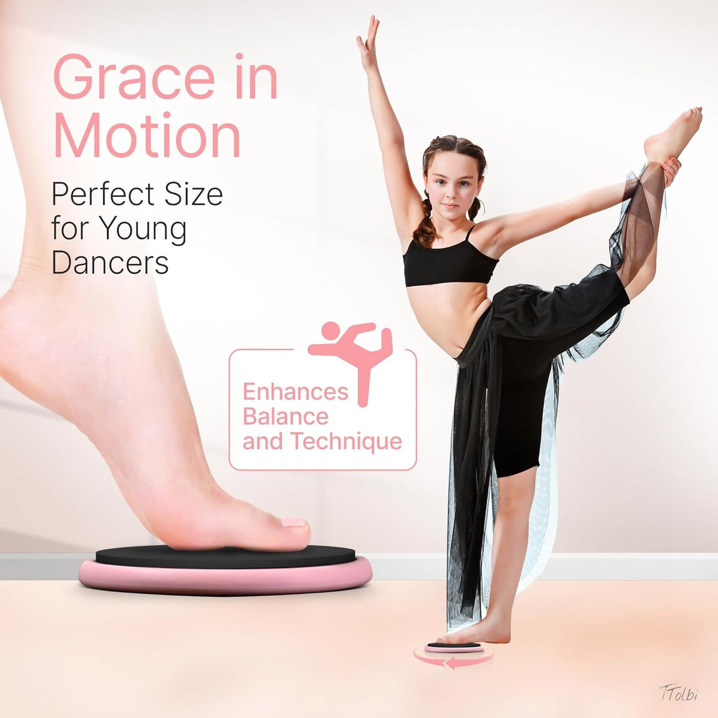 Premium Turning Boards for Dancers – Improve Spins, Technique & Balance, Ideal Turn Board for Ballet, Dancing & Figure Ice Skating, Portable Spin Disc for Dance & Spinner Disk Training Equipment