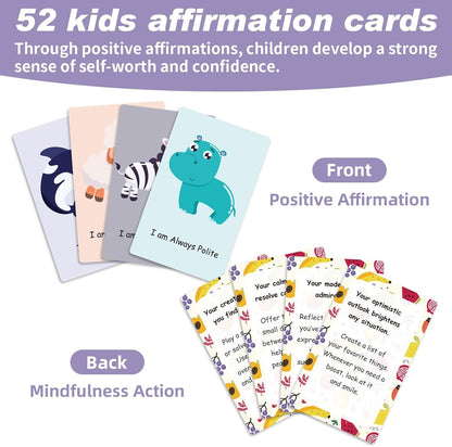 Affirmation Cards for Kids and Teens – 52 Positive Mindfulness Cards with Action Steps to Turn Dreams into Reality – Daily Inspiration for Self-Esteem, Positivity, and Ideal Gifts for Teens & Teachers