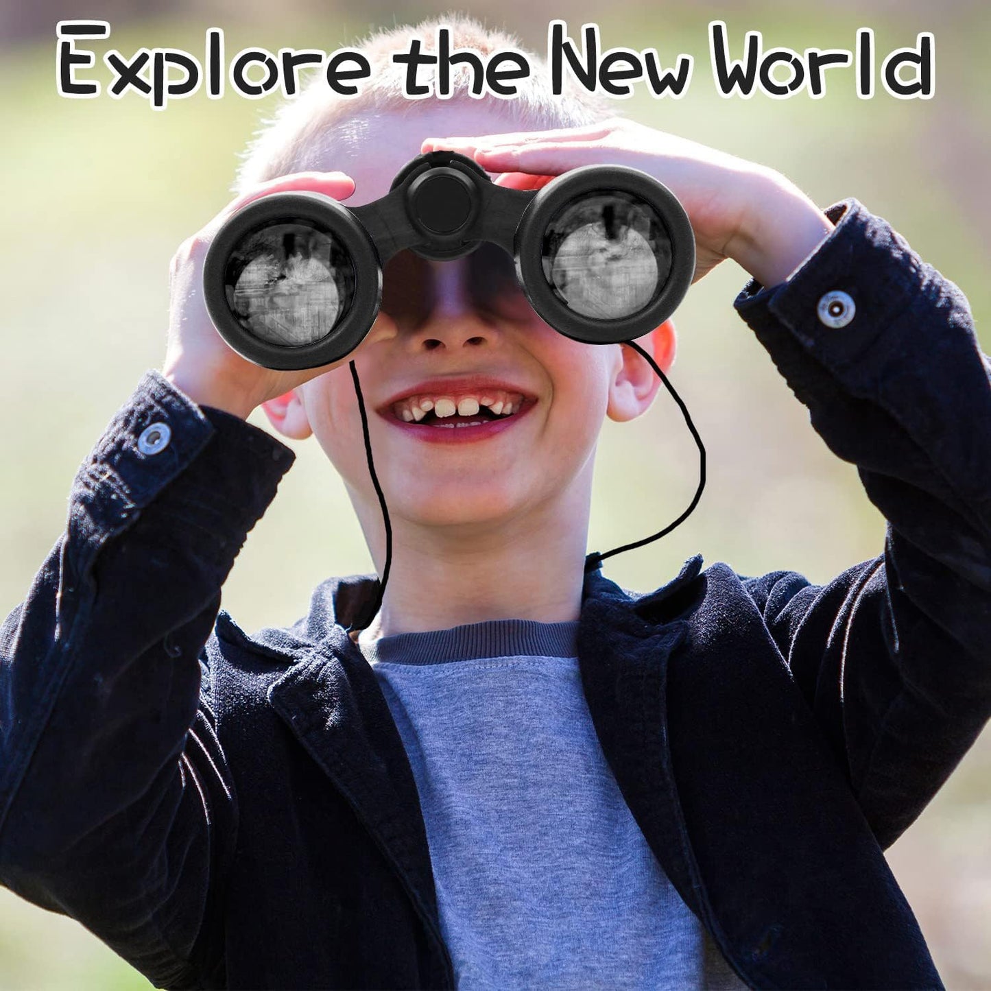 Scotamalone Kids Binoculars Shock Proof Toy Binoculars Set for Age 3-12 Years Old Boys Girls Bird Watching Educational Learning Hunting Hiking Birthday Presents