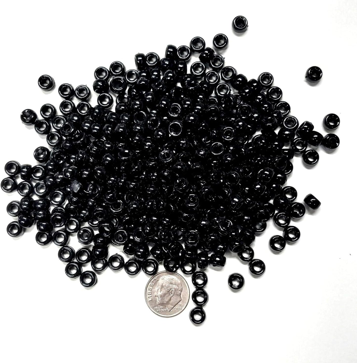 JOLLY STORE Crafts - Mini Pony Beads, Easy-to-Use Reusable Jewelry-Making/Bracelet Beads for Art, Craft Decorations & More, 6.5 x 4mm Beads, Crafted in The USA, Opaque Grey, 1000 pcs (Pack of 1)