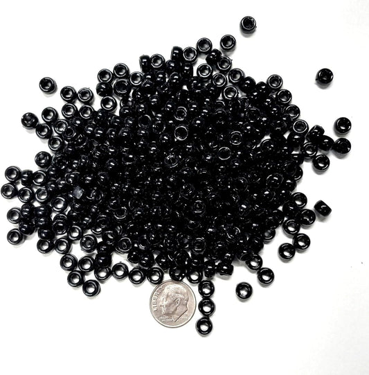 JOLLY STORE Crafts - Mini Pony Beads, Easy-to-Use Reusable Jewelry-Making/Bracelet Beads for Art, Craft Decorations & More, 6.5 x 4mm Beads, Crafted in The USA, Opaque Grey, 1000 pcs (Pack of 1)