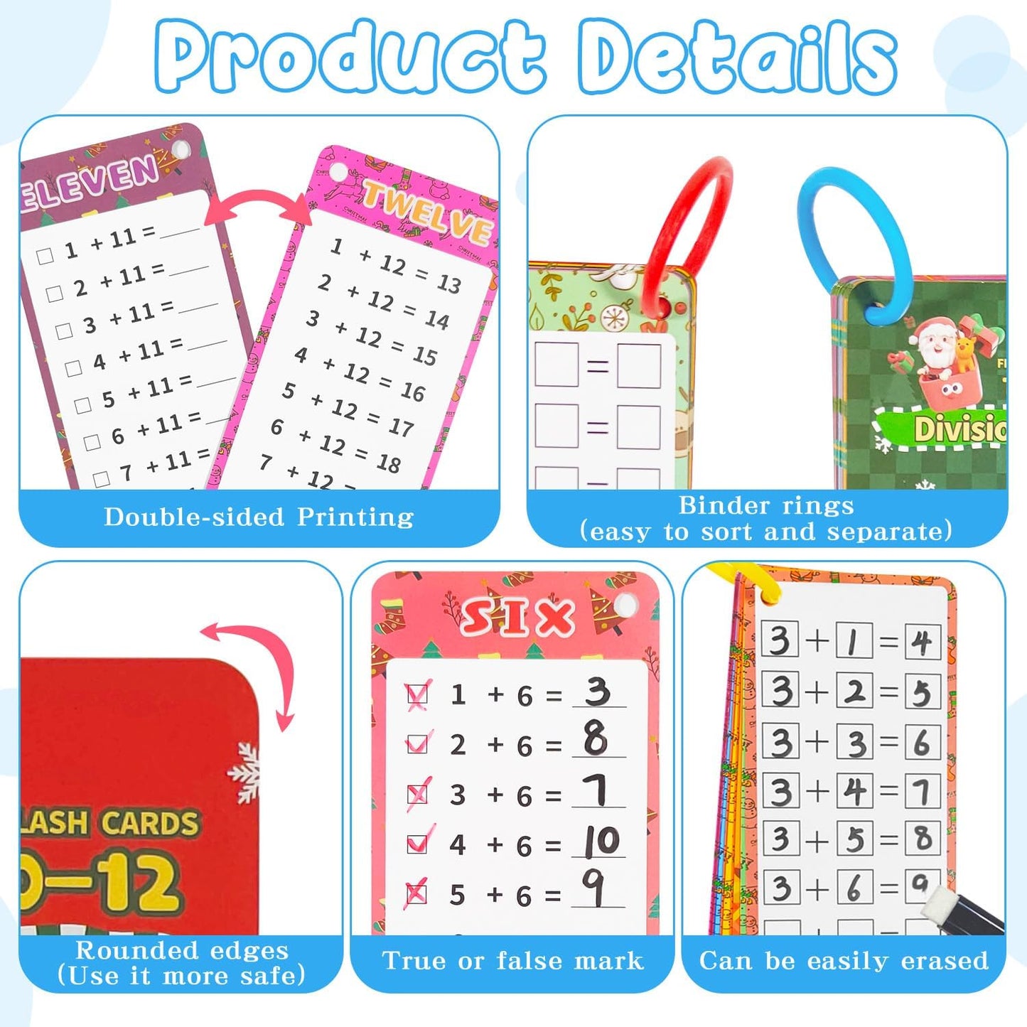 0-12 Multiplication Flash Cards, Large Math Table Flashcards, Multiplication Chart, Educational Times Table Flashcards for Classroom for 1st to 3rd Grades