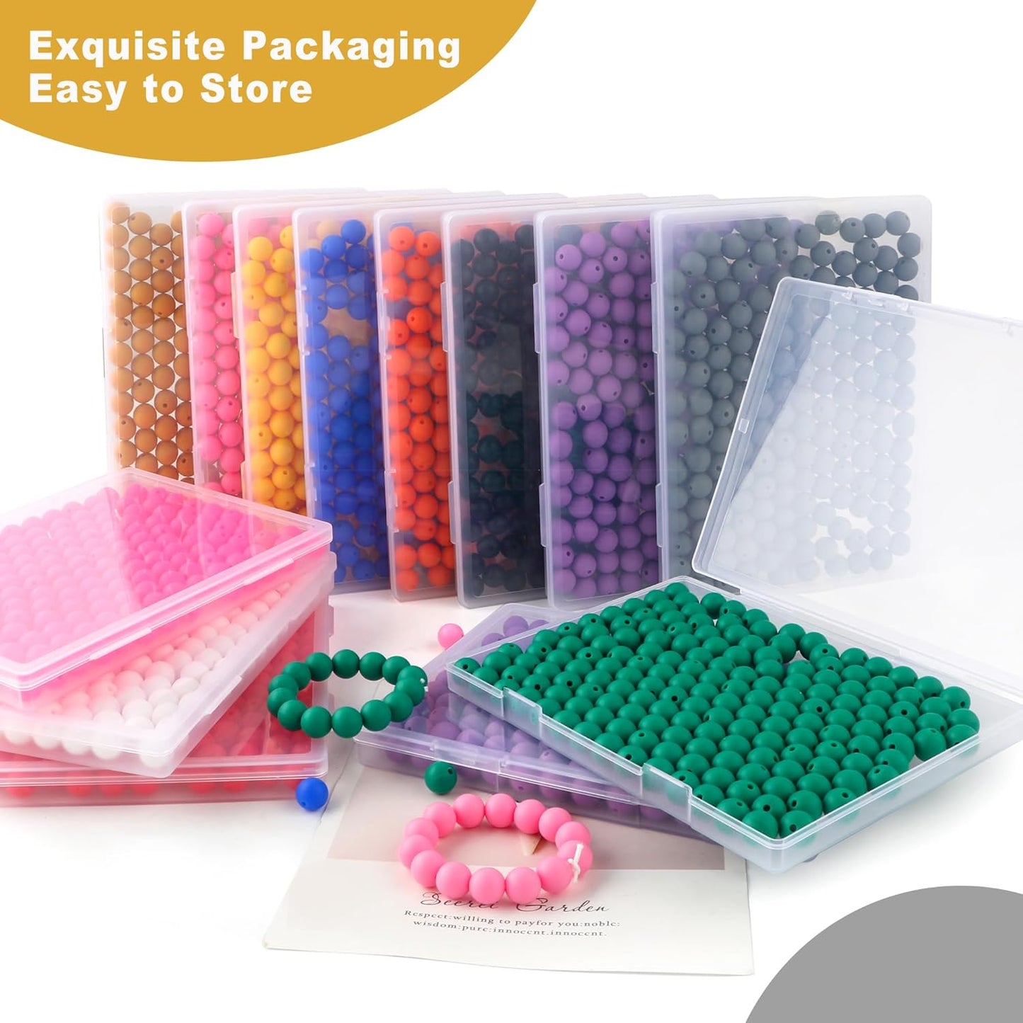 65Pcs 19mm Silicone Beads for Keychain Making Bracelet Necklace, Bulk Round Silicone Beads for Pens（Christmas Green） - Colors A