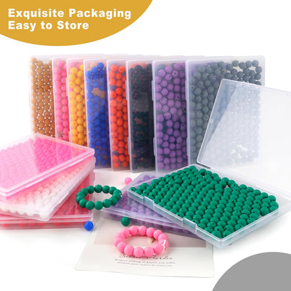 65Pcs 19mm Silicone Beads for Keychain Making Bracelet Necklace, Bulk Round Silicone Beads for Pens（Christmas Green） - Colors A