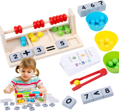 Genérico Wooden Abacus for Children - Early Learning with Wood, Abacus Counter with Beads to Match Colors - for Children Over 3 Years Old in Home Classroom