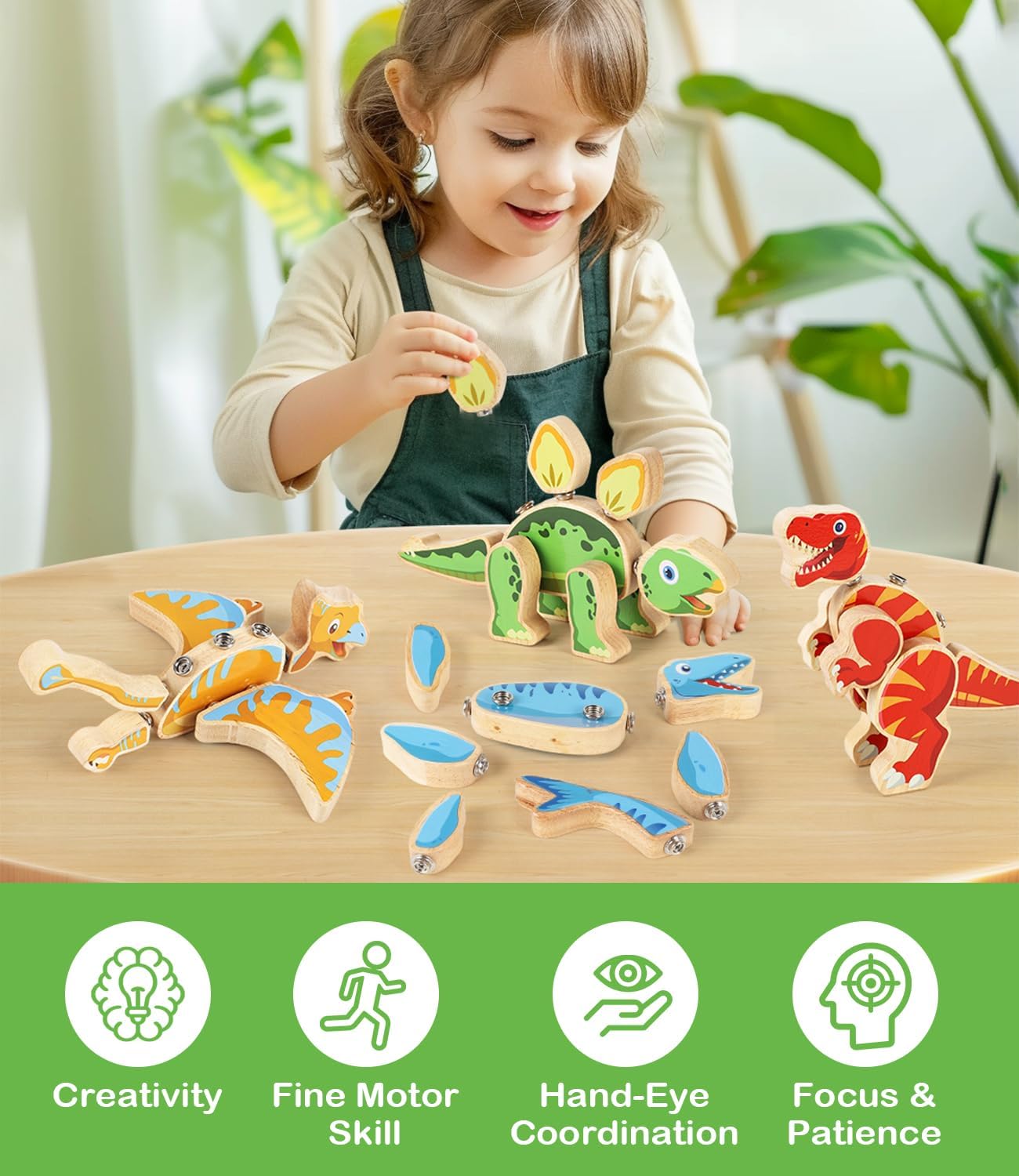 Fine Motor Building Robot Blocks for 3+Years Old Kids, Snap on Robots Together Building Blocks, Take Apart Robot Playset, STEM Montessori Fine Motor Skill Learning Birthday Gift for 3+ Years Old Kids