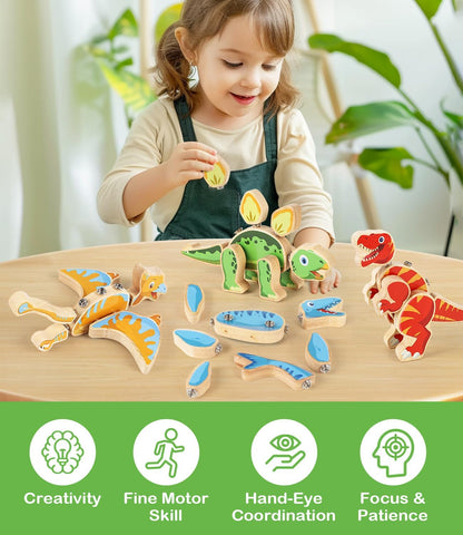 Fine Motor Building Robot Blocks for 3+Years Old Kids, Snap on Robots Together Building Blocks, Take Apart Robot Playset, STEM Montessori Fine Motor Skill Learning Birthday Gift for 3+ Years Old Kids