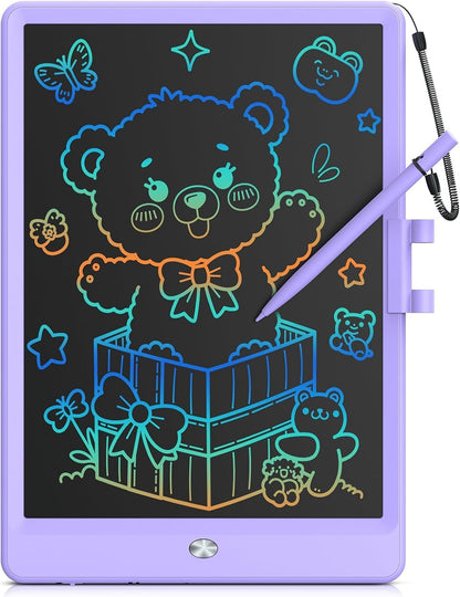 TEKFUN LCD Writing Tablet for Kids, 10-inch Coloring Drawing Pad, Mess Free Doodle Board, Airplane Travel Toys for Boys and Toddlers, Road Trip Essentials, Gifts for 3 4 5 6 7 8 Year Old Girls(Blue)