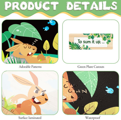Outus 36 Pcs RACES Writing Strategy Bulletin Board Set, Alphabet Cutout Poster Sentence Starters Cards for Elementary School Classroom, Writing Display Wall Decoration Teacher Supply(Greenery)