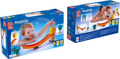 Hape Quadrilla Mega Skatepark Marble Run Attachment, 17 Pieces, Multicolor