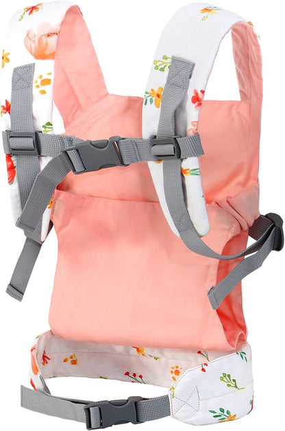 Miracle Baby Doll Carrier for Kids, Front and Back Baby Doll Accessories Backpack Kid Toddlers Play Toy Baby Carriers with Adjustable Straps for Little Girls