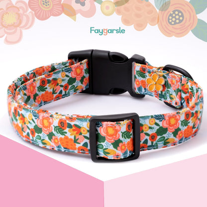 Faygarsle Dog Collar for Small Medium Large Dogs Colorful Puppy Collars for Female Dogs Toy Building Blocks Patterned Pet Collars for Summer Spring Wedding Puppy Girl Dog Collar M