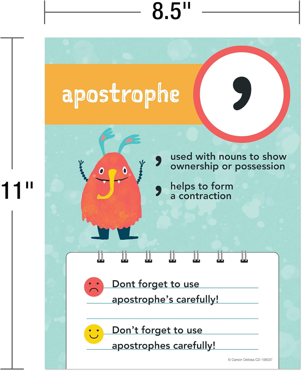 Carson Dellosa 14-Piece Mathematics Strategy Posters, 8.5" x 11" Wall Art Ten Frame, Counting, Number Line, Math Manipulatives, Facts, and More Strategies, Classroom Decor and Teacher Supplies