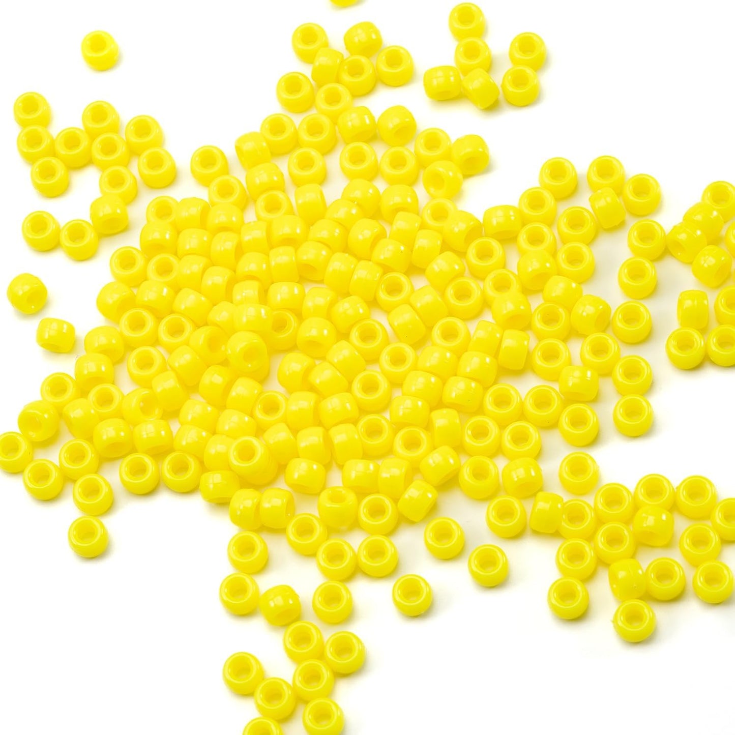 Gxueshan 1000 Pcs Acrylic Black Pony Beads 6x9mm Large Hole Pen Hair Kandi Beads Bulk for Friendship Bracelet Necklace Jewelry Making Earring Braiding Kit