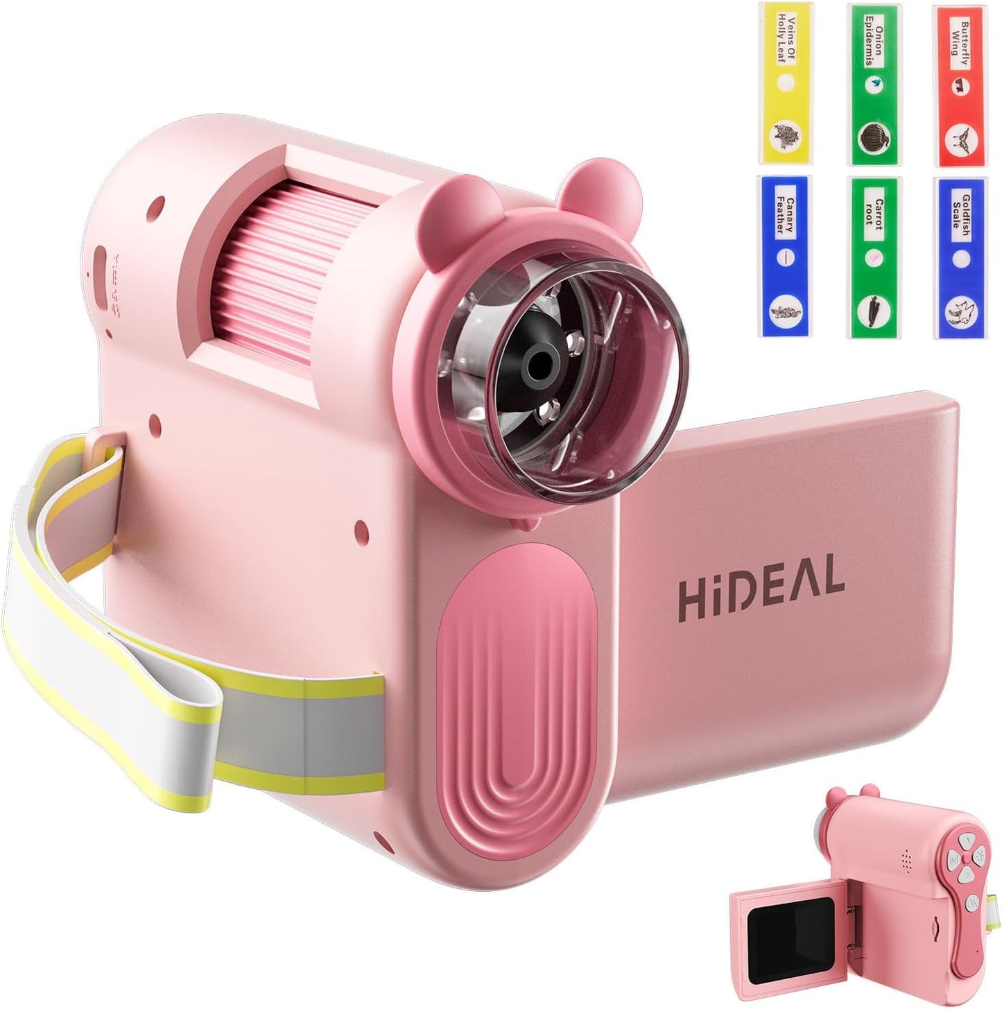 Hideal HP60 IPS Microscope for Kids: [Auto On & Off] [3-in-1] 2" Portable Handheld Microscope Miniscope, Pocket Mini Scope Educational Science Kit, Christmas Birthday Gifts for Kids, PC View, Blue