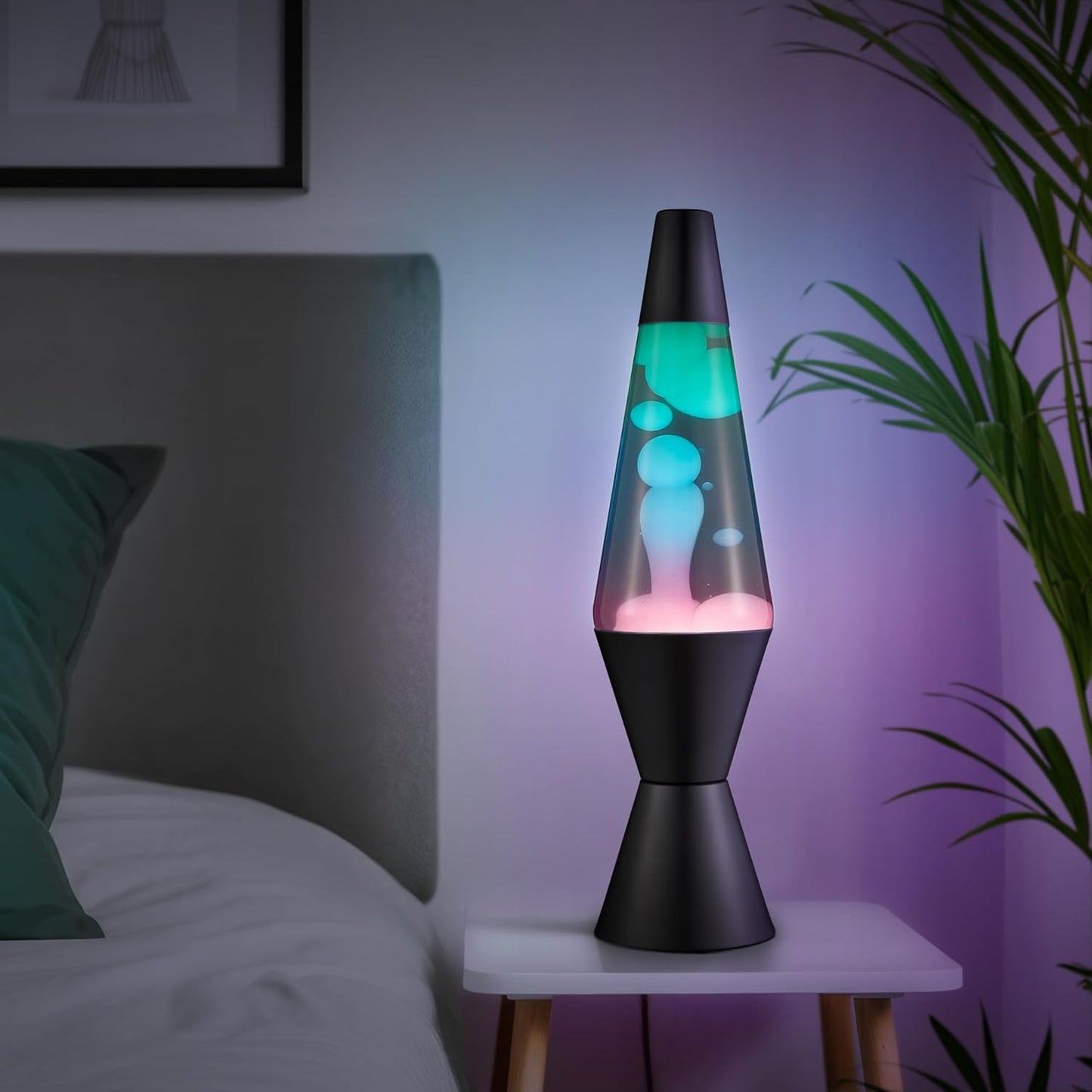 The Original Lava® Lamp - 14.5" Techno Chrome - Classic Liquid Motion Lamp - Pink Lava and Blue Liquid - Item #2097 (Amazon Exclusive)