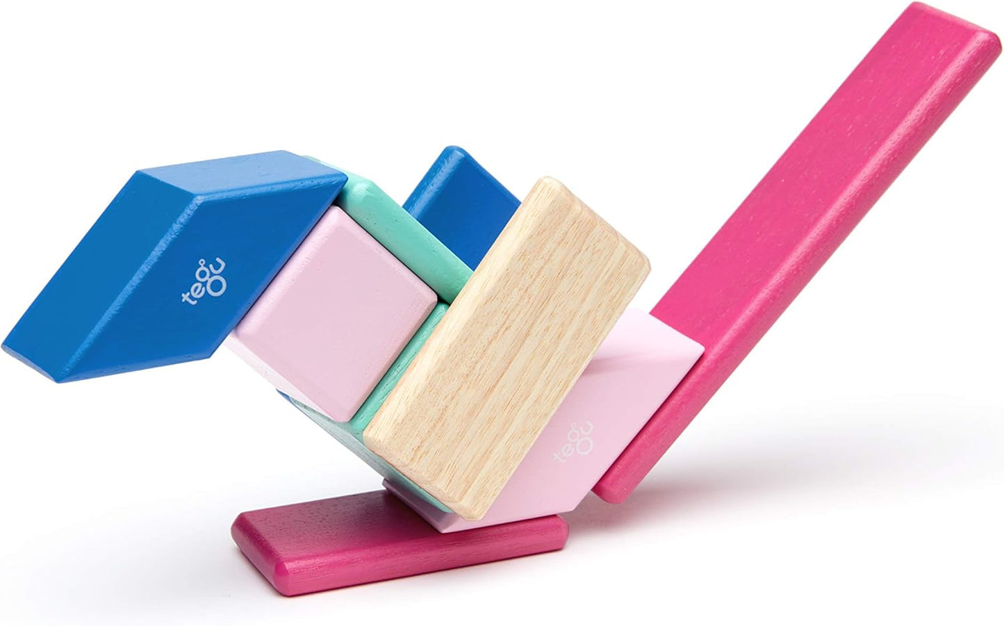 14 Piece Tegu Magnetic Wooden Block Set, Blues