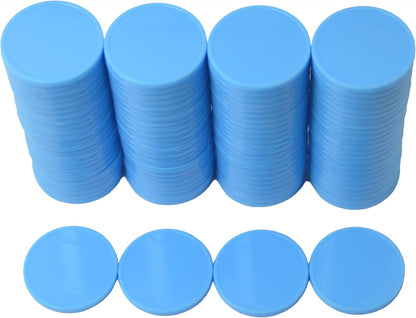 100 Pieces Plastic Learning Countes Disks Bingo Chip Counting Discs Markers Tokens with Storage Case for Math Learning, Counting, Poker Chips Game, Bingo Chips Game