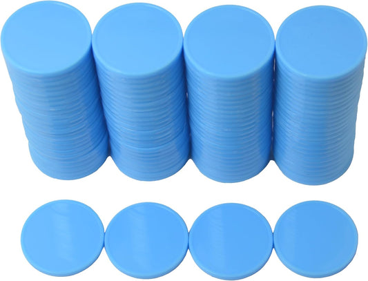 100 Pieces Plastic Learning Countes Disks Bingo Chip Counting Discs Markers Tokens with Storage Case for Math Learning, Counting, Poker Chips Game, Bingo Chips Game