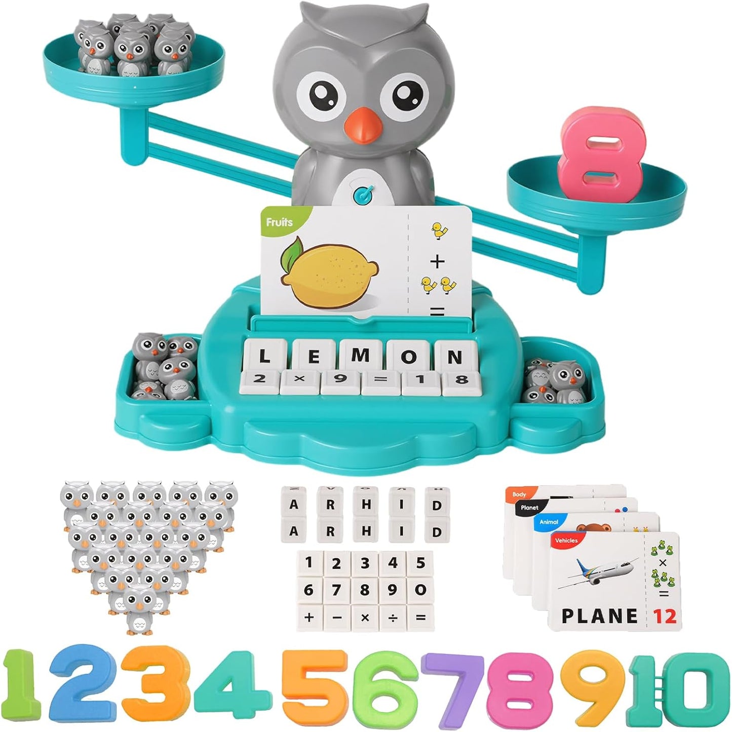 Snugzy Dinosaur Balance Counting Toys Math Game Montessori Toys Learning Games for Kids Educational Toy Gifts for Boys Girls Age 5-7