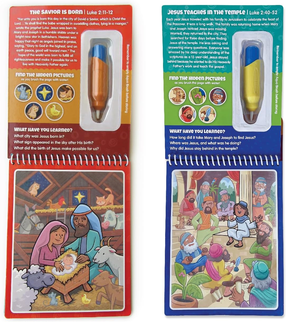 Water Reveal Coloring Scripture Book for Kids Ages 3+. New Testament Bible Stories: Preschool, Elementary, Primary, Christian, Religion