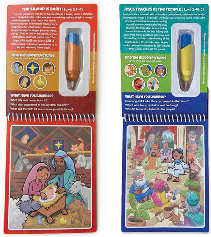 Water Reveal Coloring Scripture Book for Kids Ages 3+. New Testament Bible Stories: Preschool, Elementary, Primary, Christian, Religion