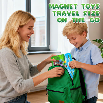 Axirata 60PCS Mini Magnetic Blocks Travel Set for Kids, Mini Magnetic Tiles Building Cubes with Portable Iron Box, STEM Construction Sensory Toy for Toddler Boys Girls Age 3-5 4-8 8-12+
