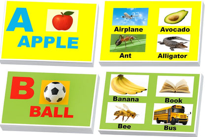 Alphabet Flash Cards for Toddlers | Award-Winning | ABC Flashcards for Baby & Kids|ABC Cards Kindergarten || Large A-Z Learning Letter Animal Color Food Flashcard for Ages 1-6