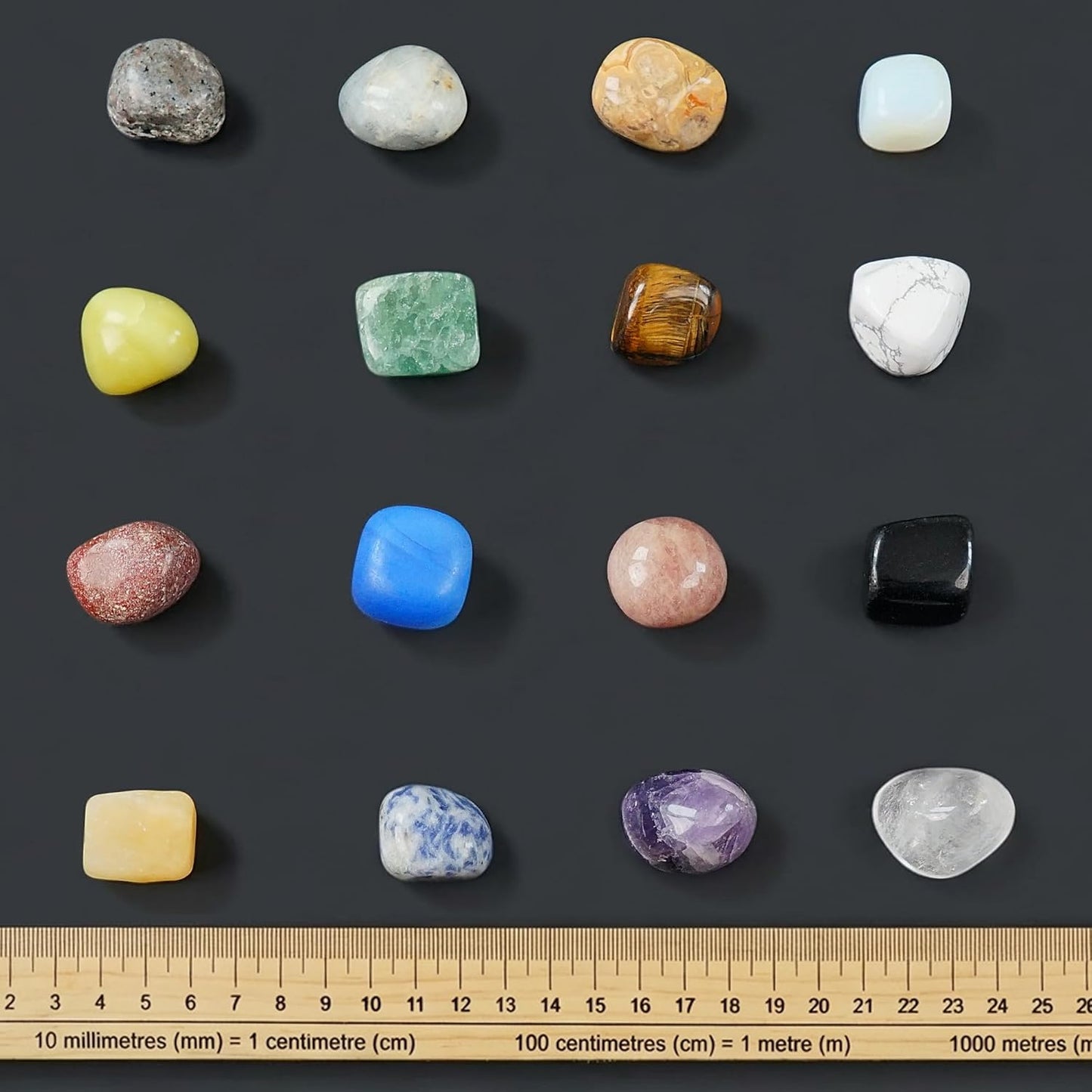 PIBEX Rock Collection Starter Kit - 54 Pcs Assorted Gemstones, Crystals, Rocks & Minerals, with Learning Book & ID Cards, Earth Science Kit Toy, A Geology Gift for Kids & Adults Ages 8+