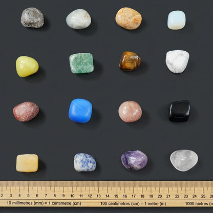 PIBEX Rock Collection Starter Kit - 54 Pcs Assorted Gemstones, Crystals, Rocks & Minerals, with Learning Book & ID Cards, Earth Science Kit Toy, A Geology Gift for Kids & Adults Ages 8+