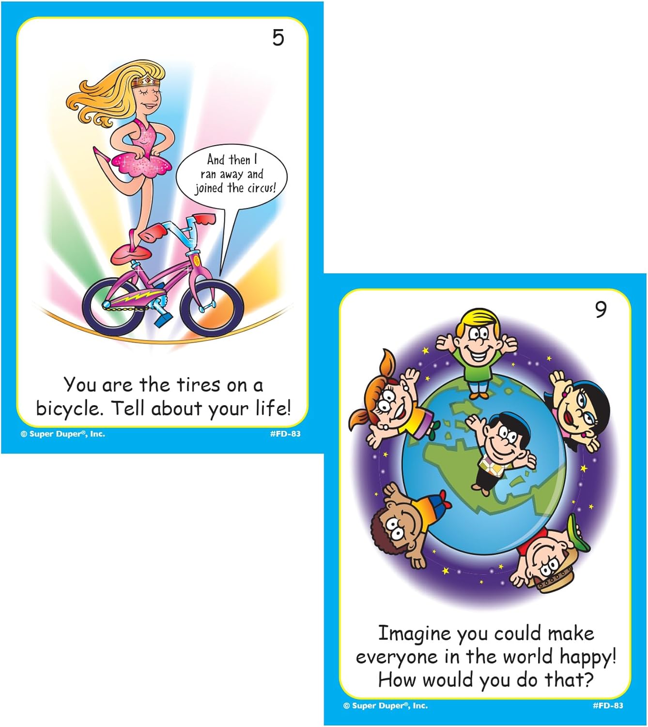 Super Duper Publications | Imagination Questions Fun Deck Flash Cards | Educational Learning Resource for Children