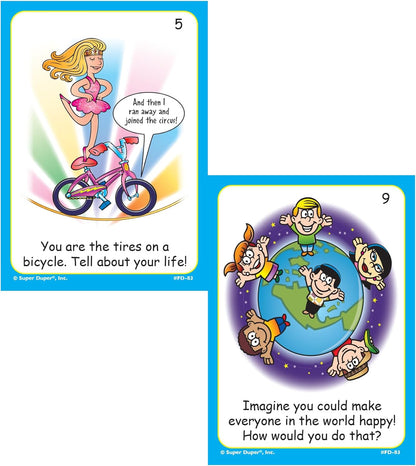 Super Duper Publications | Imagination Questions Fun Deck Flash Cards | Educational Learning Resource for Children