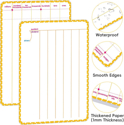 30 Packs Number Line Dry Erase Boards Cards, Double-Sided Writable & Erasable, 0-10 on One Side and 0-20 on the Other Side, Math Learning White Board Tool for Students, Classroom and Home (12” x 4”)
